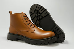 Voolio Signature Tan Leather Boots – Premium Handcrafted Luxury