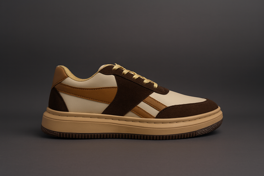Voolio Heritage Luxe – Tan & Mocha Sneaker