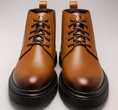 Voolio Signature Tan Leather Boots – Premium Handcrafted Luxury