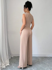 Chicease Sleeveless Blazer Vest and Suit Pants Set