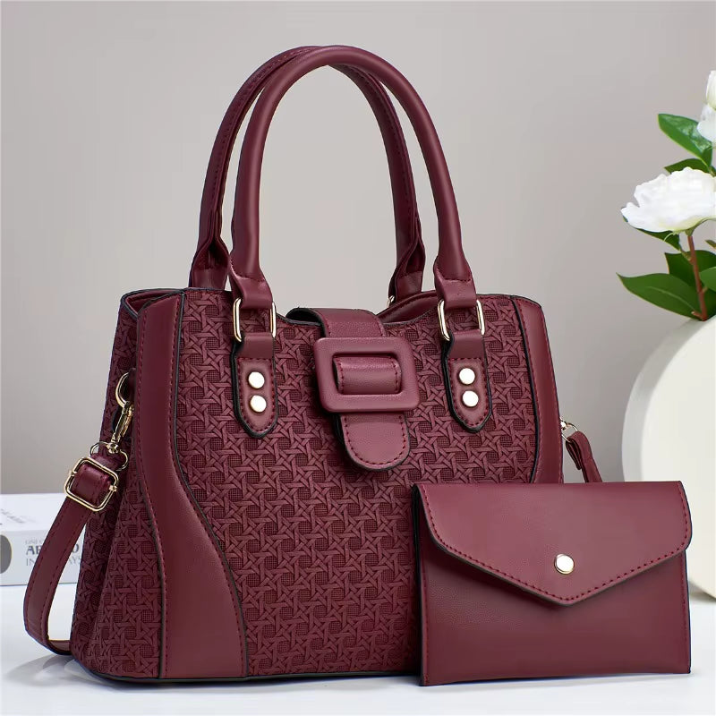 Luxury Brand Designer Women'S Handbag Large Capacity Shoulder Bag Classic Retro Crossbody Bag Urban Commuting Tote Bag+Wallet