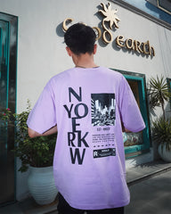 NEWYORK- OVERSIZED-TSHIRT-LAVENDER