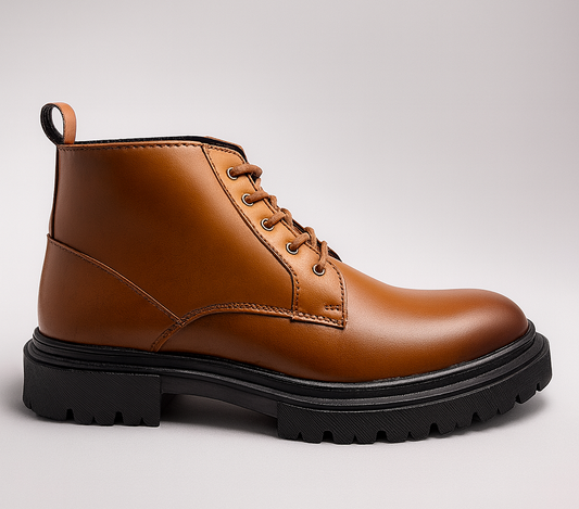 Voolio Signature Tan Leather Boots – Premium Handcrafted Luxury