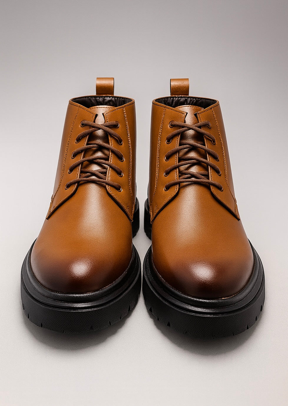 Voolio Signature Tan Leather Boots – Premium Handcrafted Luxury