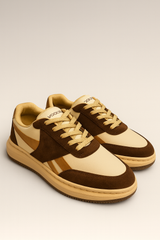 Voolio Heritage Luxe – Tan & Mocha Sneaker