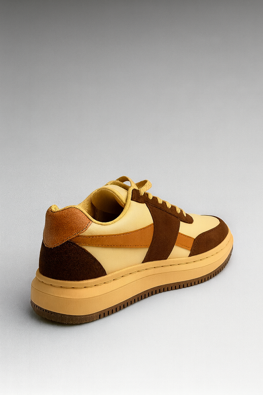 Voolio Heritage Luxe – Tan & Mocha Sneaker
