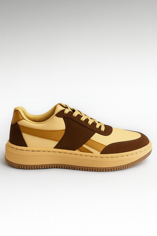 Voolio Heritage Luxe – Tan & Mocha Sneaker