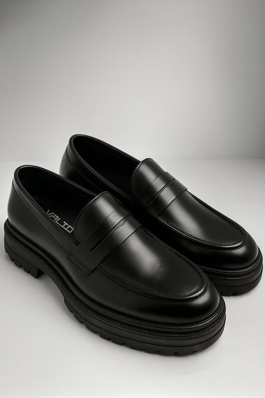 Voolio Monarch Loafer – Premium Black Leather Edition