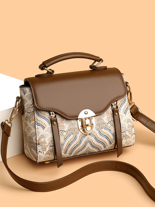 High End Handbag for Women in Spring and Summer Fashion, Hand-Held Buckle for Women, Small Square Bag, Stylish and Versatile Sin