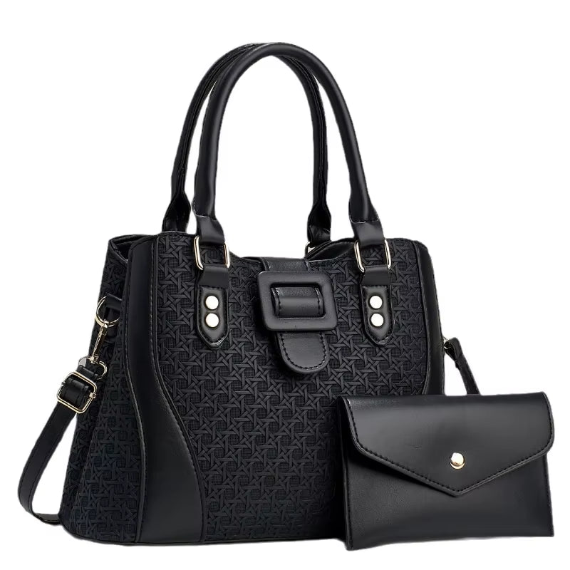 Luxury Brand Designer Women'S Handbag Large Capacity Shoulder Bag Classic Retro Crossbody Bag Urban Commuting Tote Bag+Wallet